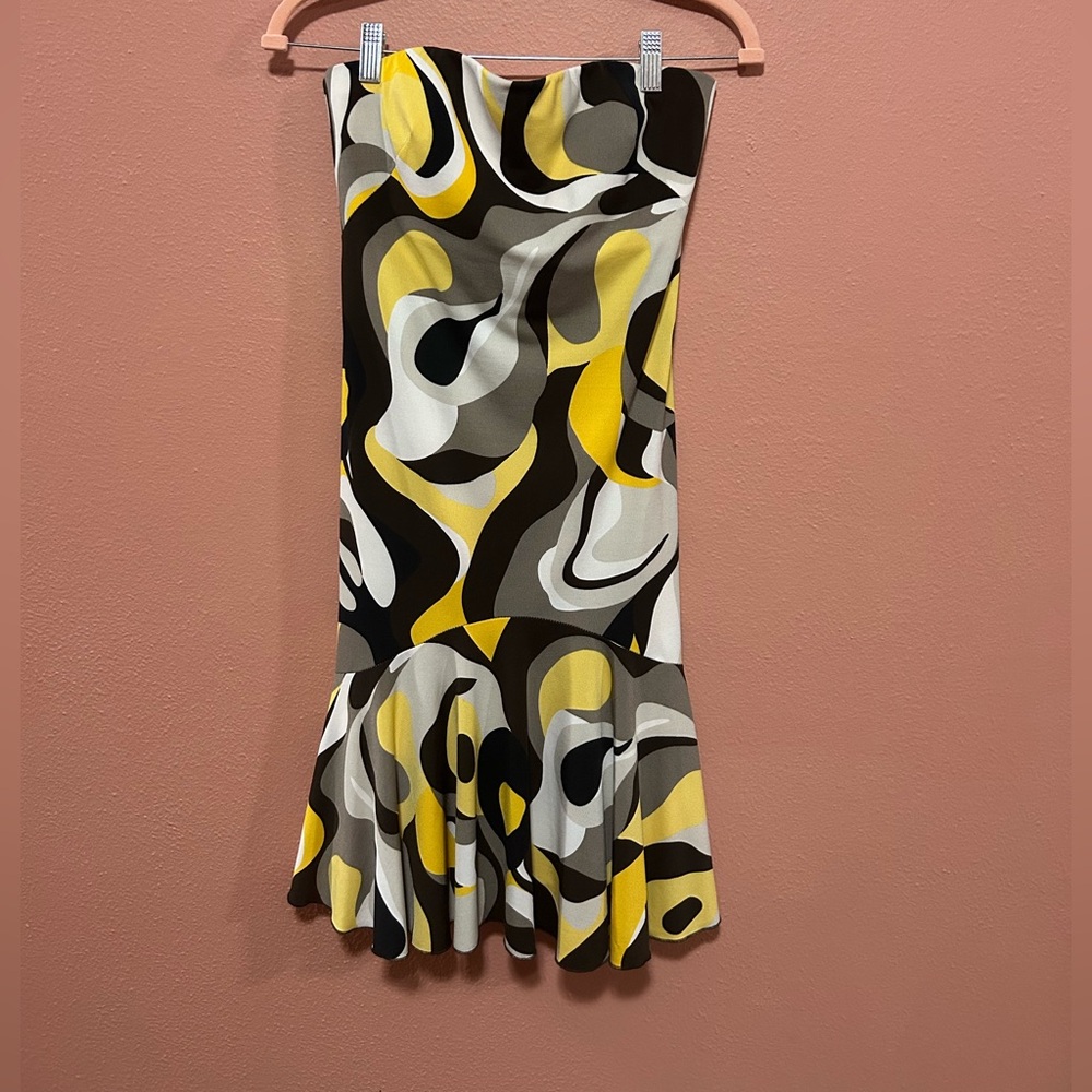 Y2K Frank Lyman Strapless Midi Dress